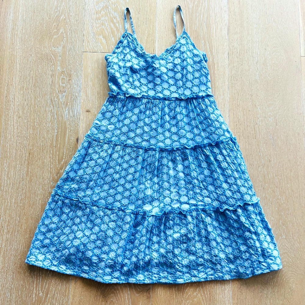 Sim & Sam Women’s Small Blue Flowy Spaghetti Strap Dress Size Small